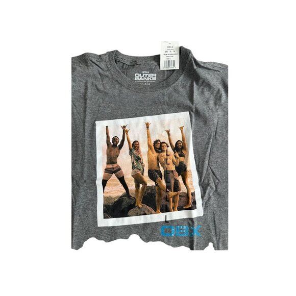OUTER BANKS Netflix Women's OBX Gray T Shirt Size Large NEW NWT - Picture 2 of 3